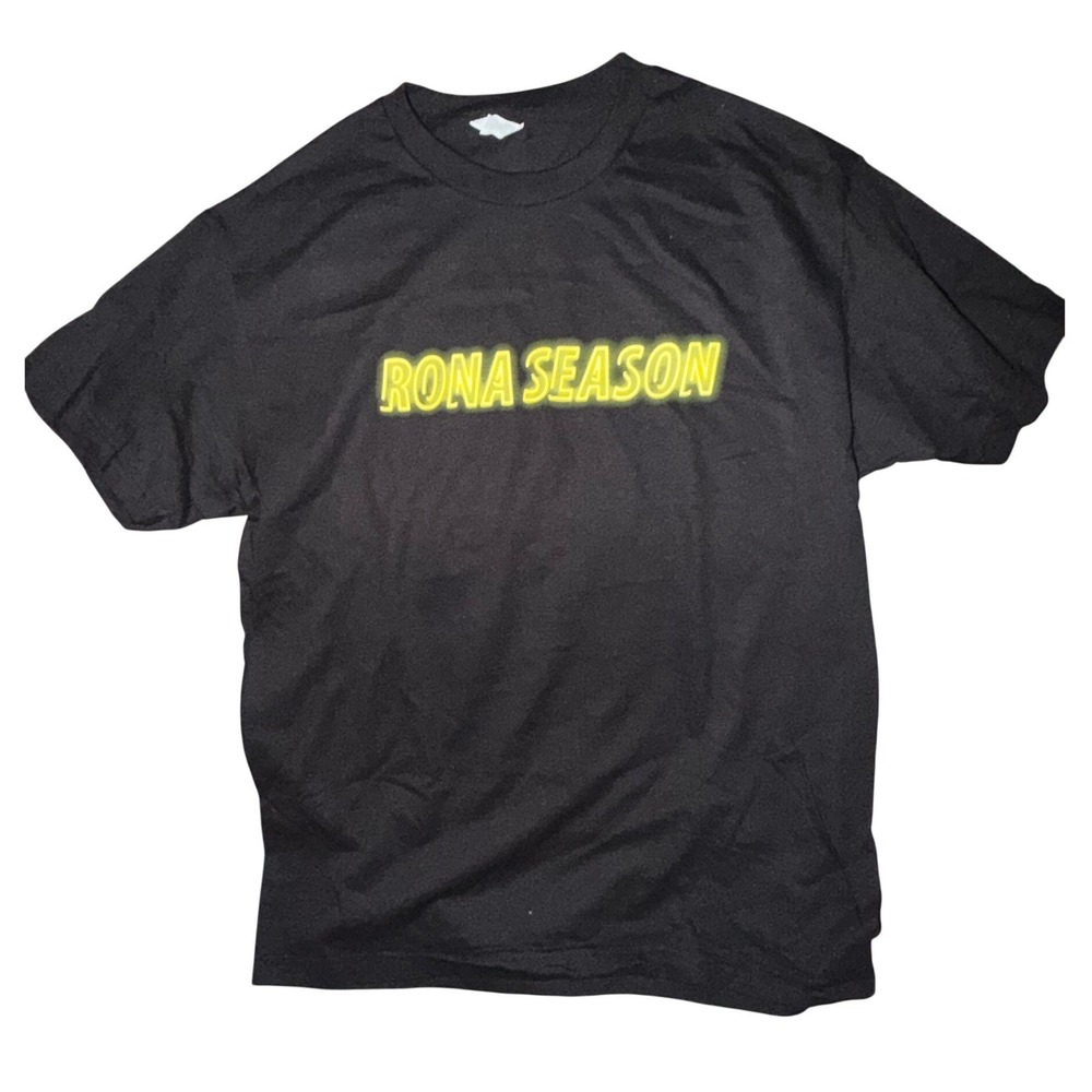 Alstyle Mens Black Rona Season Neon Parrot Graphic T-Shirt Large Full Send - Picture 2 of 6